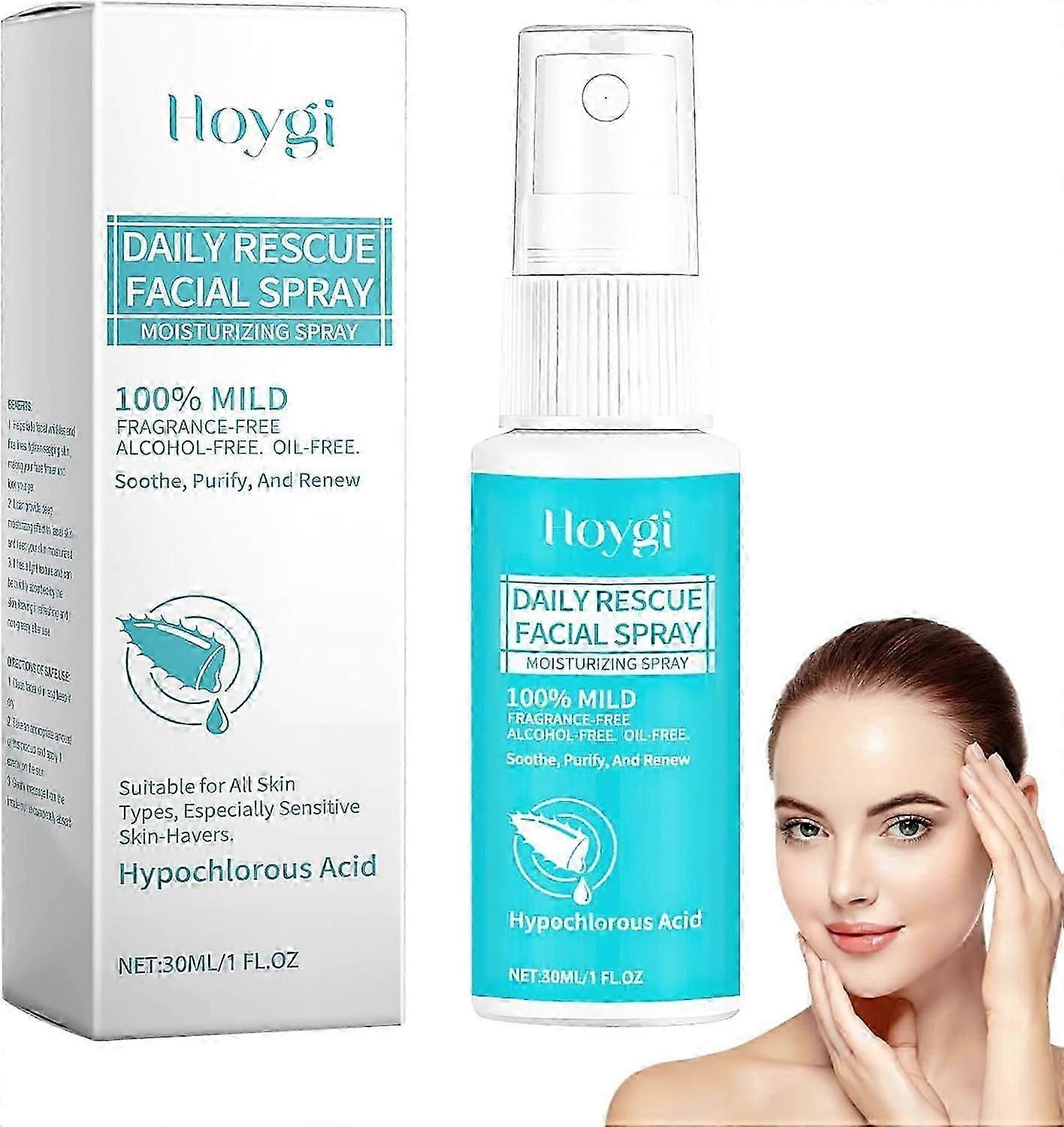 Spray d’acide hypochloreux, Tonique pour le visage à l’acide hypochloreux, Tonique pour le visage à l’acide hypochloreux pur, hydratant, pour le visage