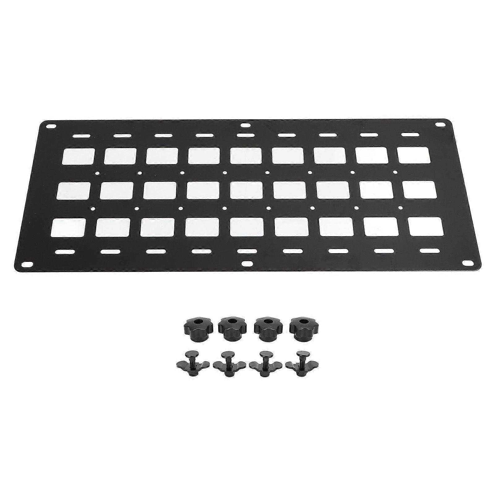 Truck Bed Molle Panel 810 X 340 X 2mm Multifunction with Fixing Base Stud L Rail Storage Panel Organizer