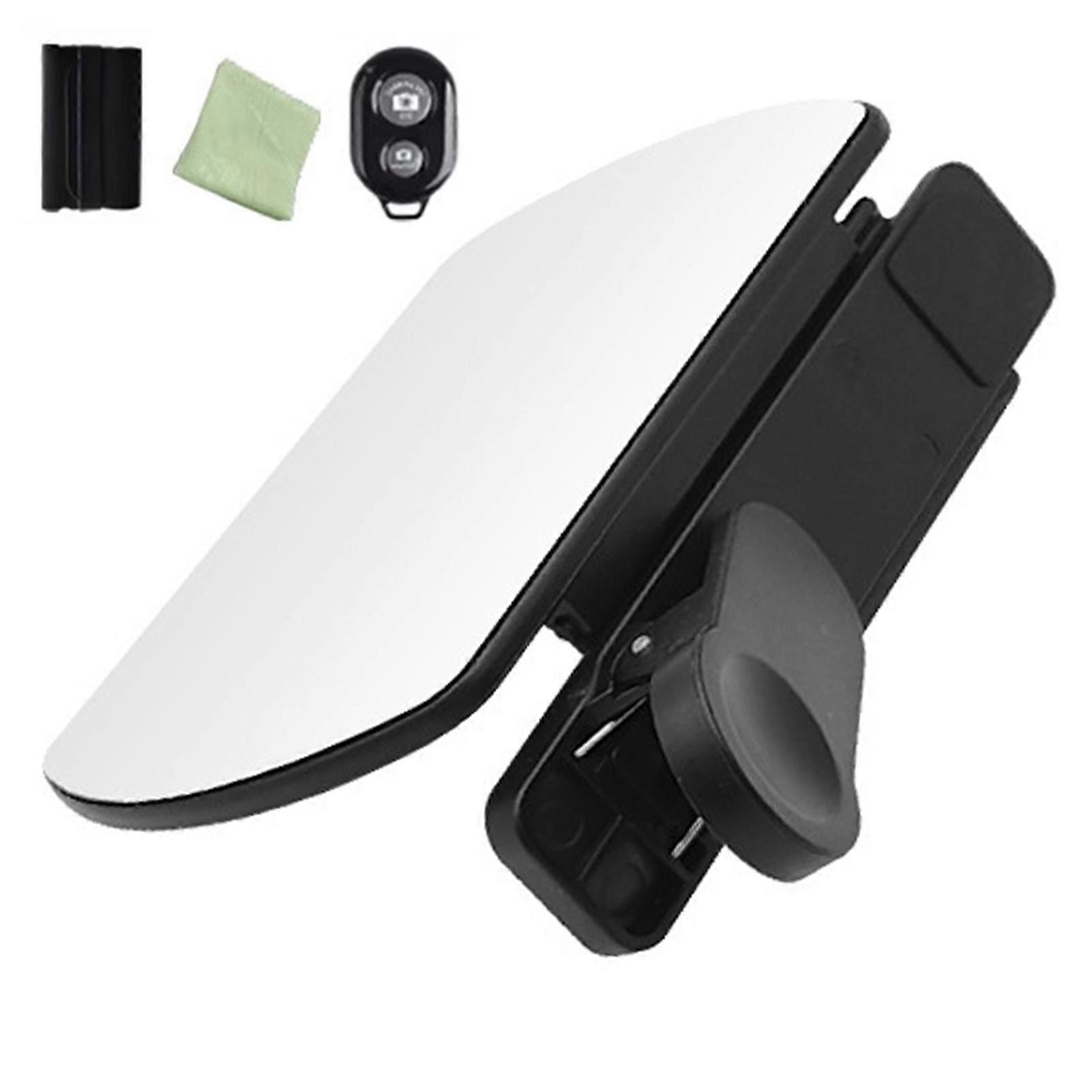 Smartphone Camera Mirror Reflection Clip - Adjustable with Remote, HD Glass for Outdoor Photography, Compatible with All Models