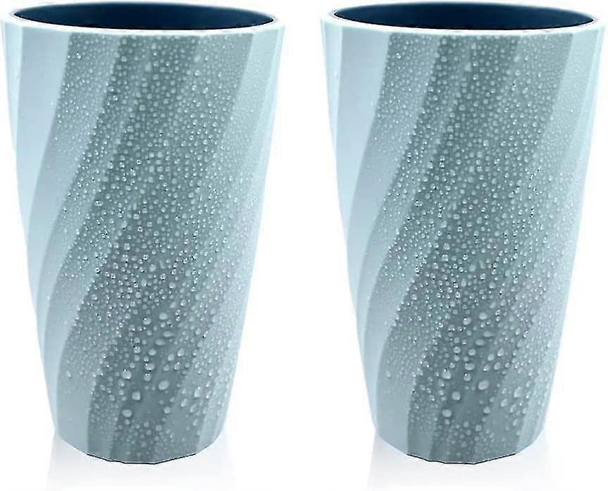 2 Pack Unbreakable Soft And Durable Bathroom Toothbrush Tumblers (d...