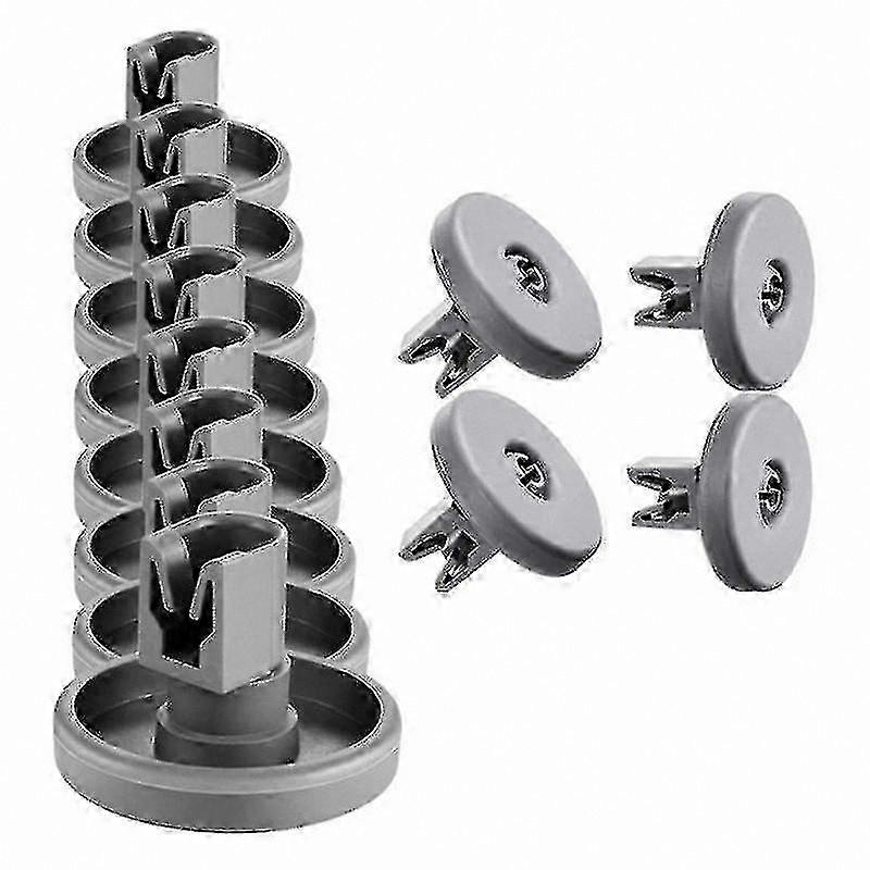 Lower Dishwasher Basket Wheels - 12 Pack Replacement Parts for Select Models