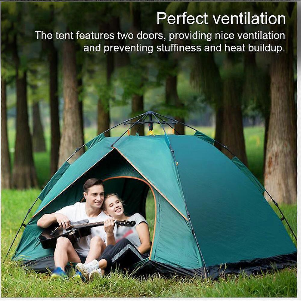 Automatic Quick-Opening Outdoor Tent S/L, Waterproof TPU, Blue/Green