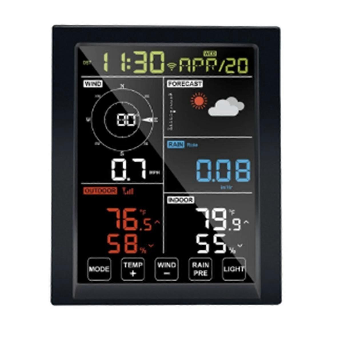 WN1980 C Weather Station Display Console Receiver WLAN Gateway, Self-Contained Barometric Temperatu