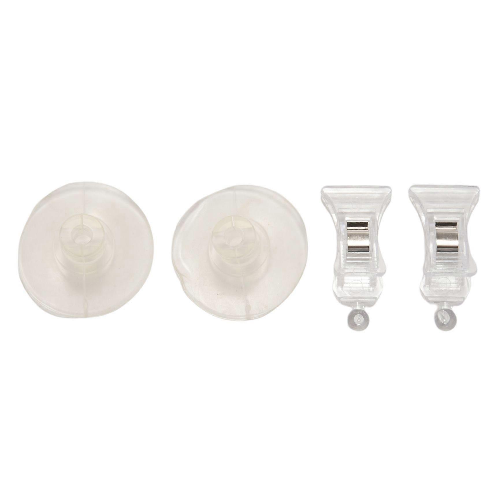 2 PCS 47mm Clear Plastic Wall Suction Cup Clip Clamp