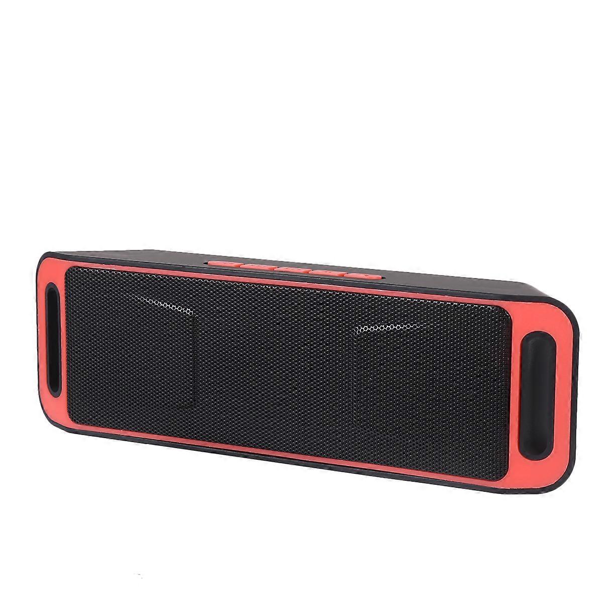 Portable Wireless Mini Speaker for Outdoor Travel Use Made of ABS Metal Durable Red Color
