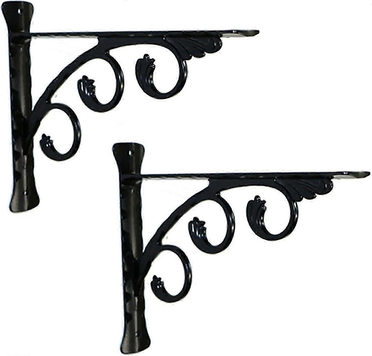 2 Piece Wall Shelf Bracket Wrought Iron Shelf Bracket Wall Brackets, Floating Hardware Braket