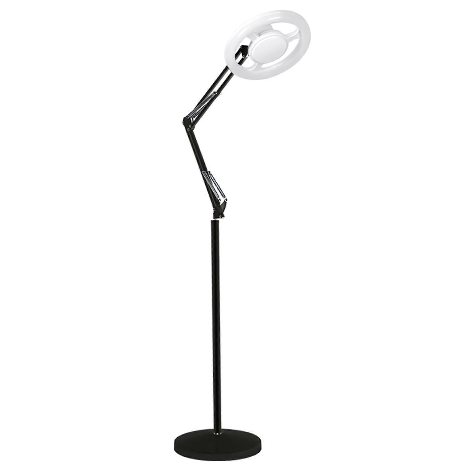 Mobile Pet-lamp Surgical Light LED Magnifying Floor Lamp With 5-Wheel Base, 6 Lighting Modes, Height Adjustable, Black