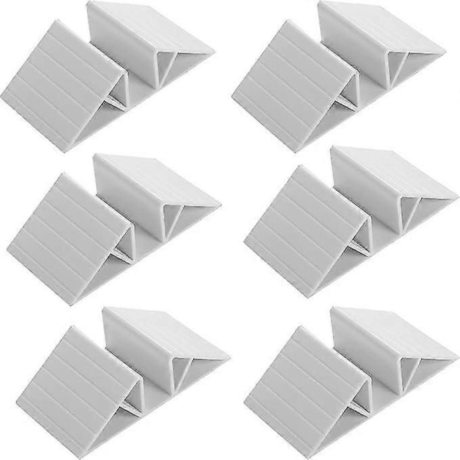 6 Pcs Support Feet for Pet Gate Isolation Fence Gate, Plastic Triangle Reinforcement Fitting Free Standing Dog Gate Fence Panel (White)12*6.5cm -HK908