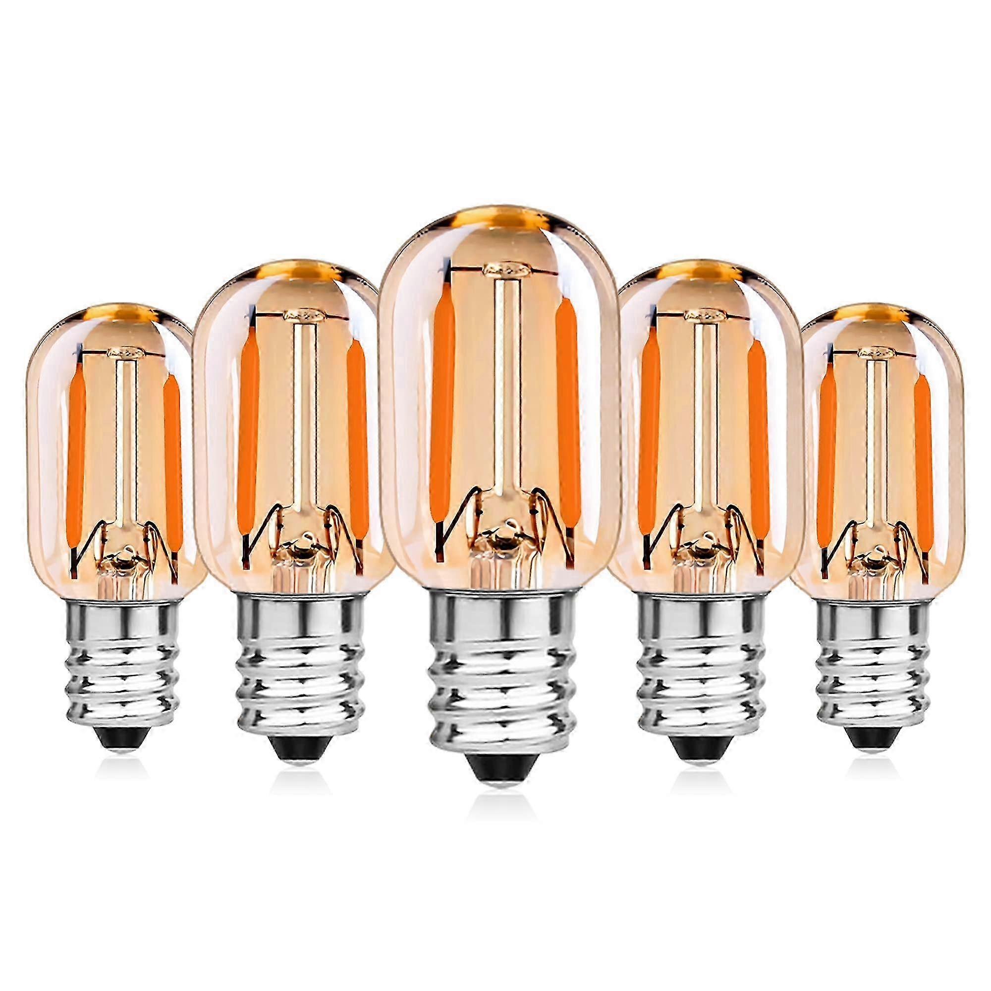 1W E14 T22 LED Filament Candelabra Bulbs-Ultra Warm White 2200K-10 Watt Equivalent 100 Lumen-Non Dimmable-Pack of 5