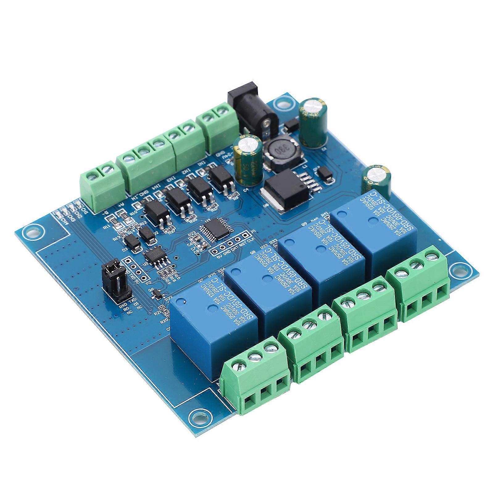 4-Channel Relay Module DC 7-24V PCB Input Output Control Board