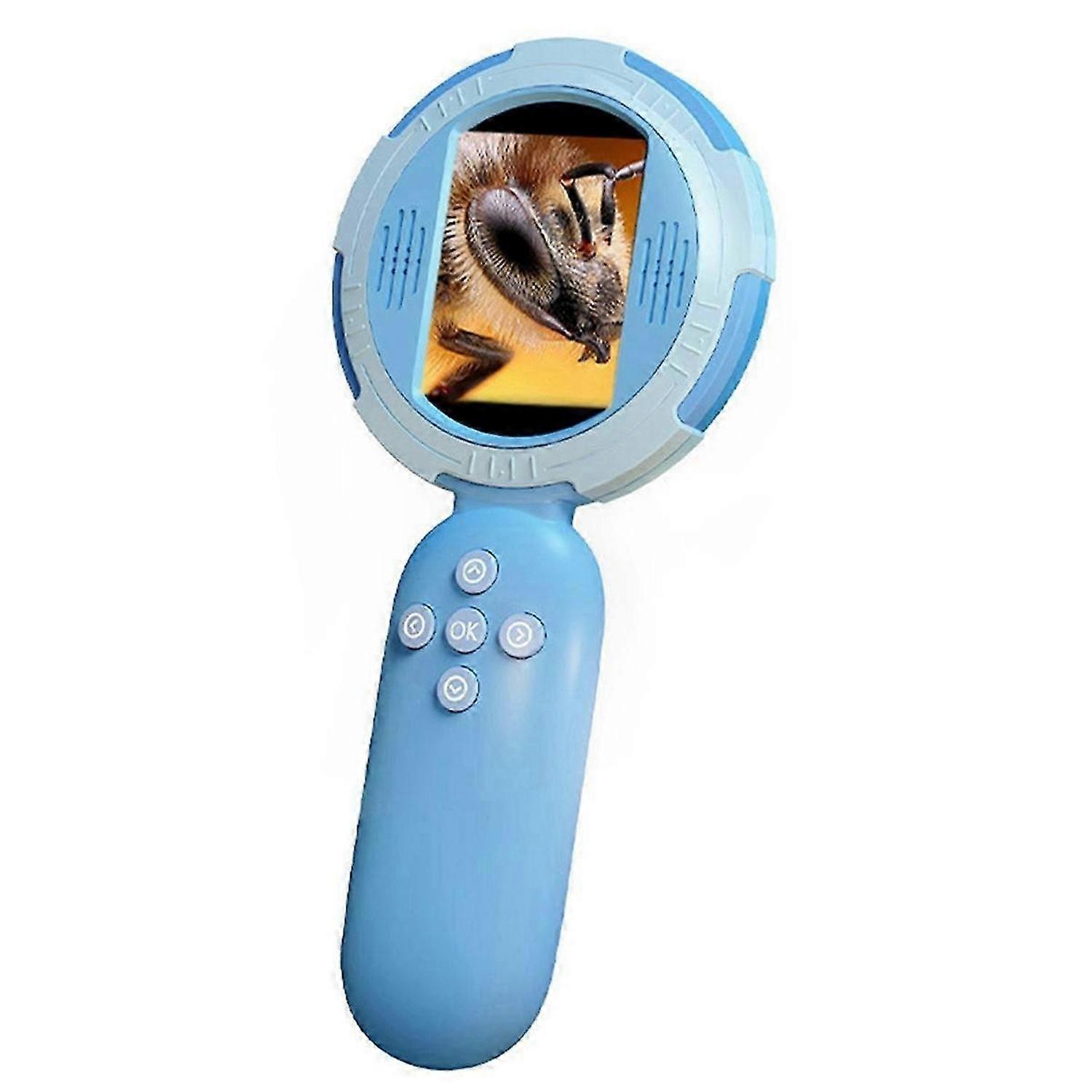 Digital Microscope with 2inch IPS Screen 100X Pocket Magnifying Glass with Light for Adults Coin Magnifier with 8 LEDs