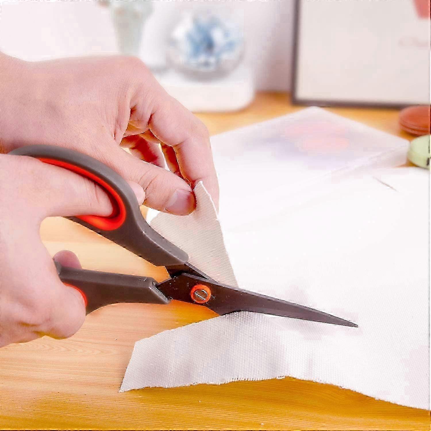 Scissors, 8" Multipurpose Scissors Bulk 2-pack, Ultra Sharp Titanium Blade Shears,sturdy Sharp Scissors For Office Home School Sewing Fabric Craft Sup