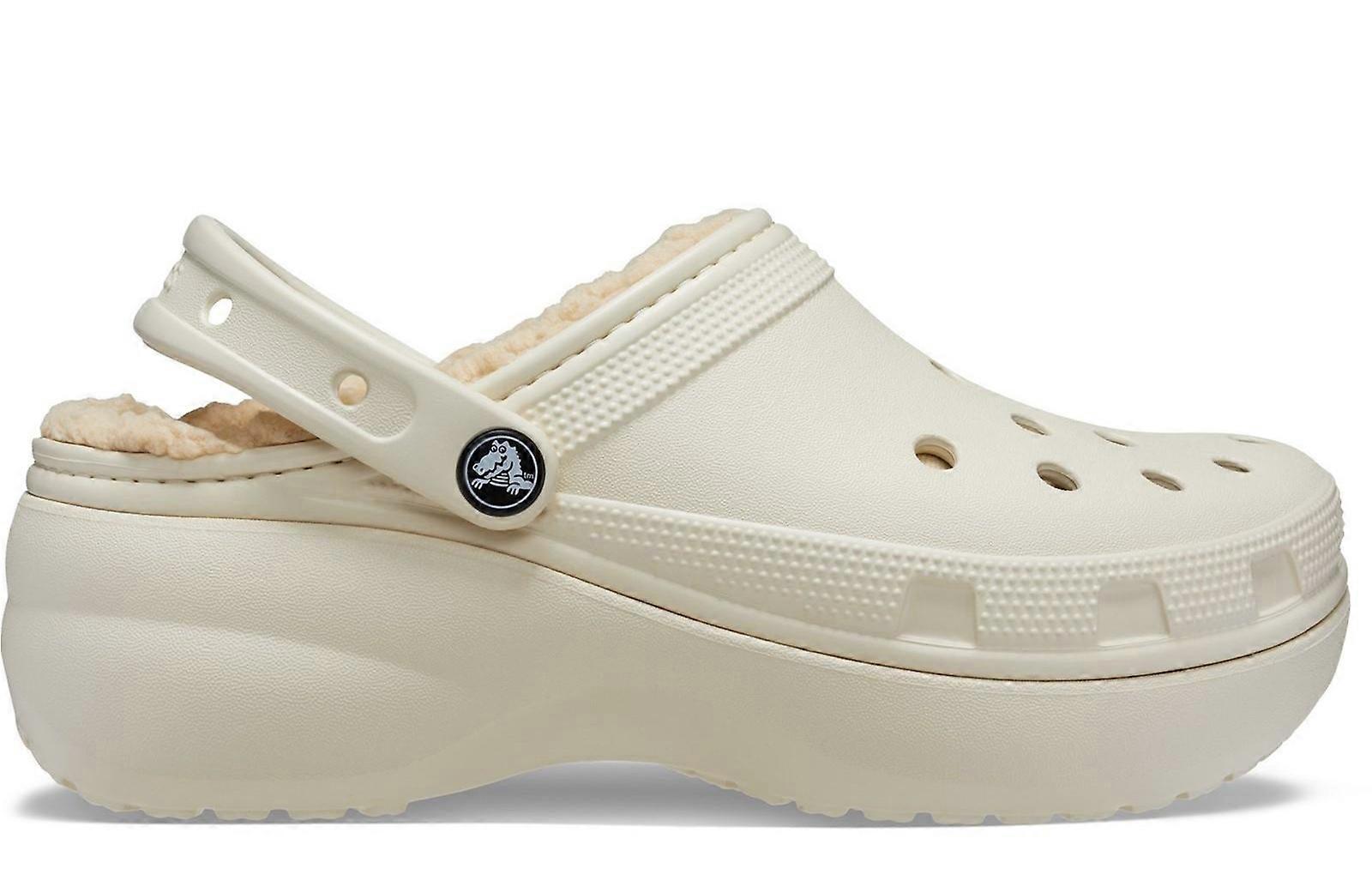 Crocs Classic Platform Lined Clogs Bone