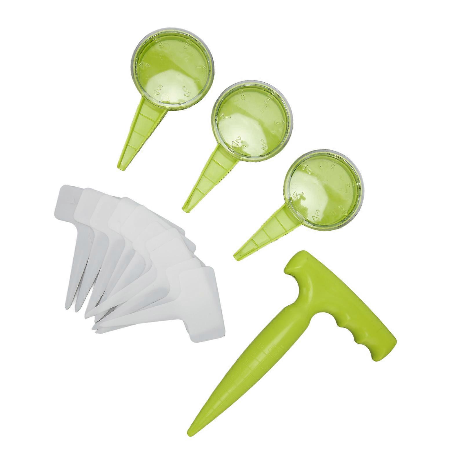 Adjustable 5 Dial Seed Dispenser Set, 17.5x11.3cm, Green