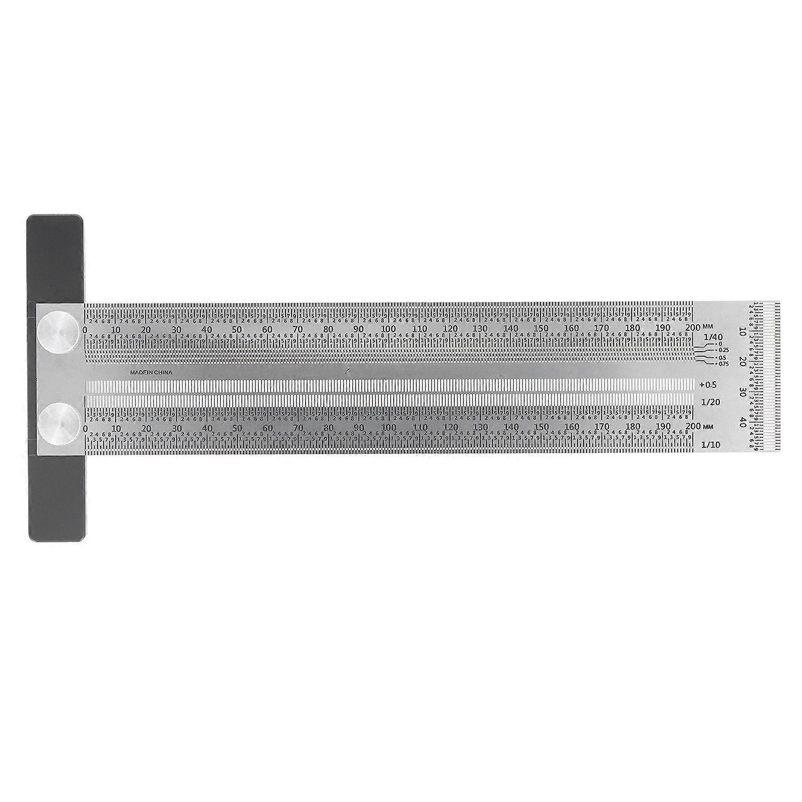 Woodworking Marking T Rulers Positioning Scribing Ruler Gauge Carpenter Measuring Mark Ruler 200mm
