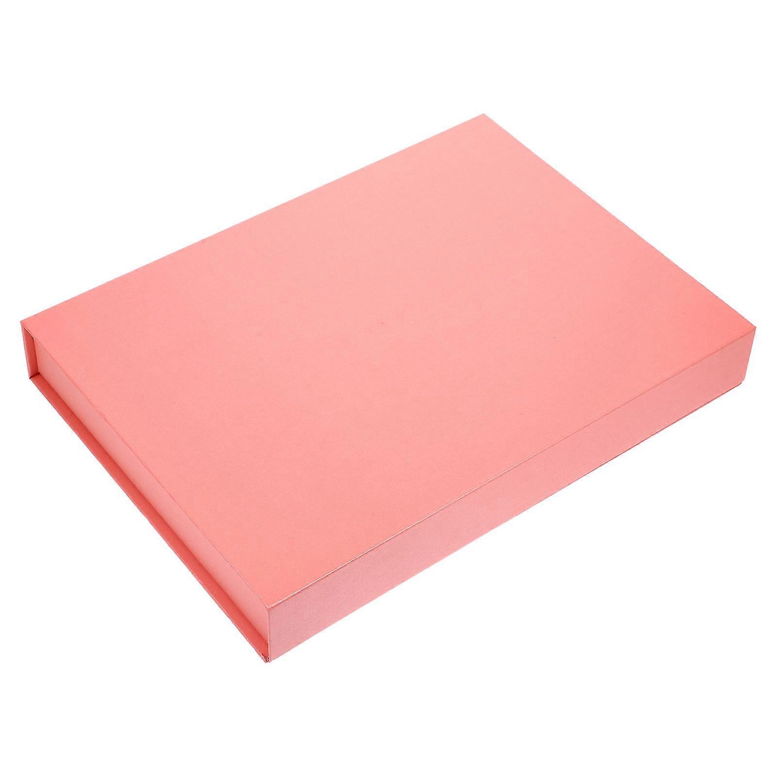 Gift Box Portable Gift Case for Home Decoration Paper Material Pink Color Ensures Easy Access 1Set