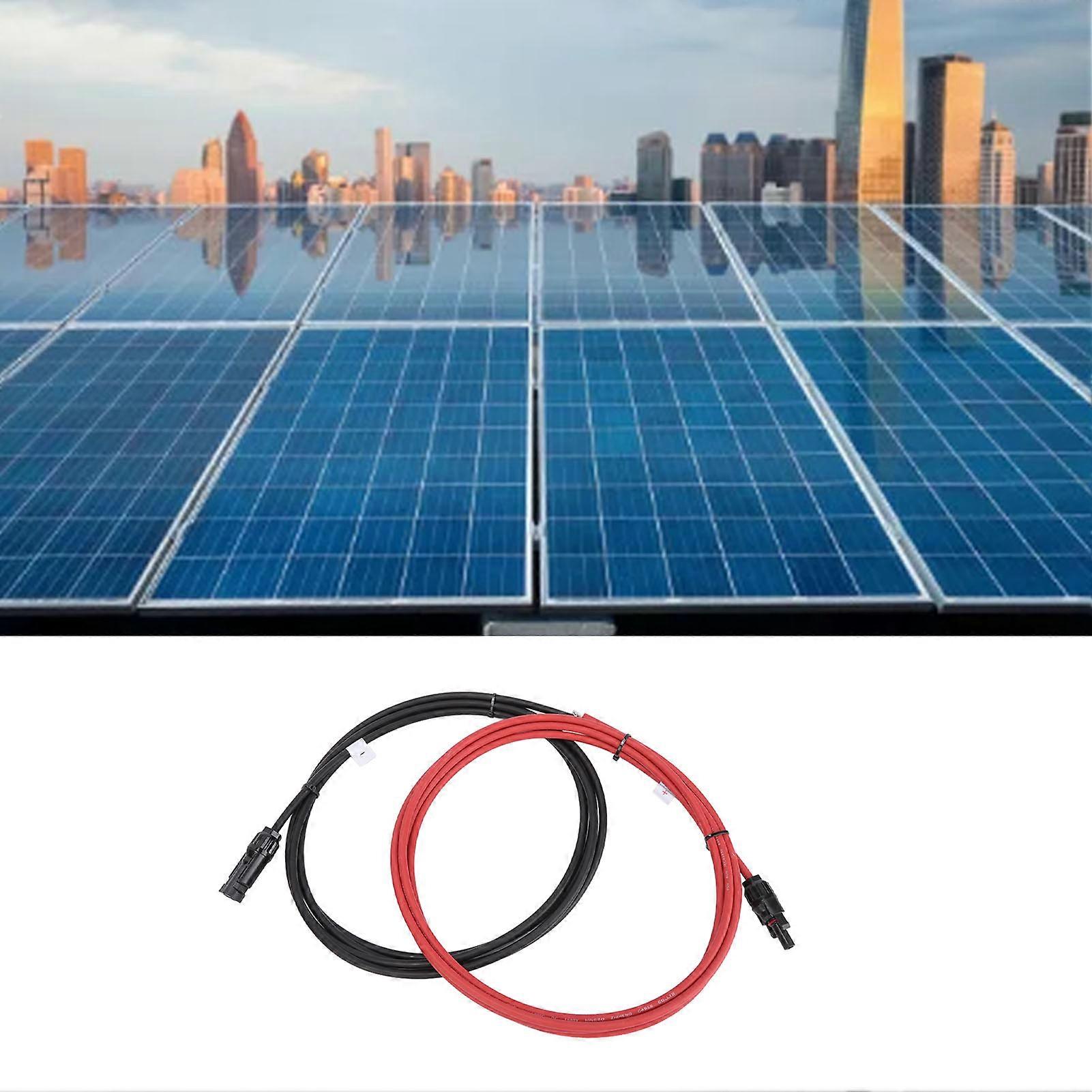 3m Solar Extension Cable 6.0mm² Copper Wire Black Red