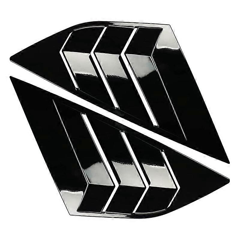 Rear Side Window Louvers for Focus MK3 ,Bright Black