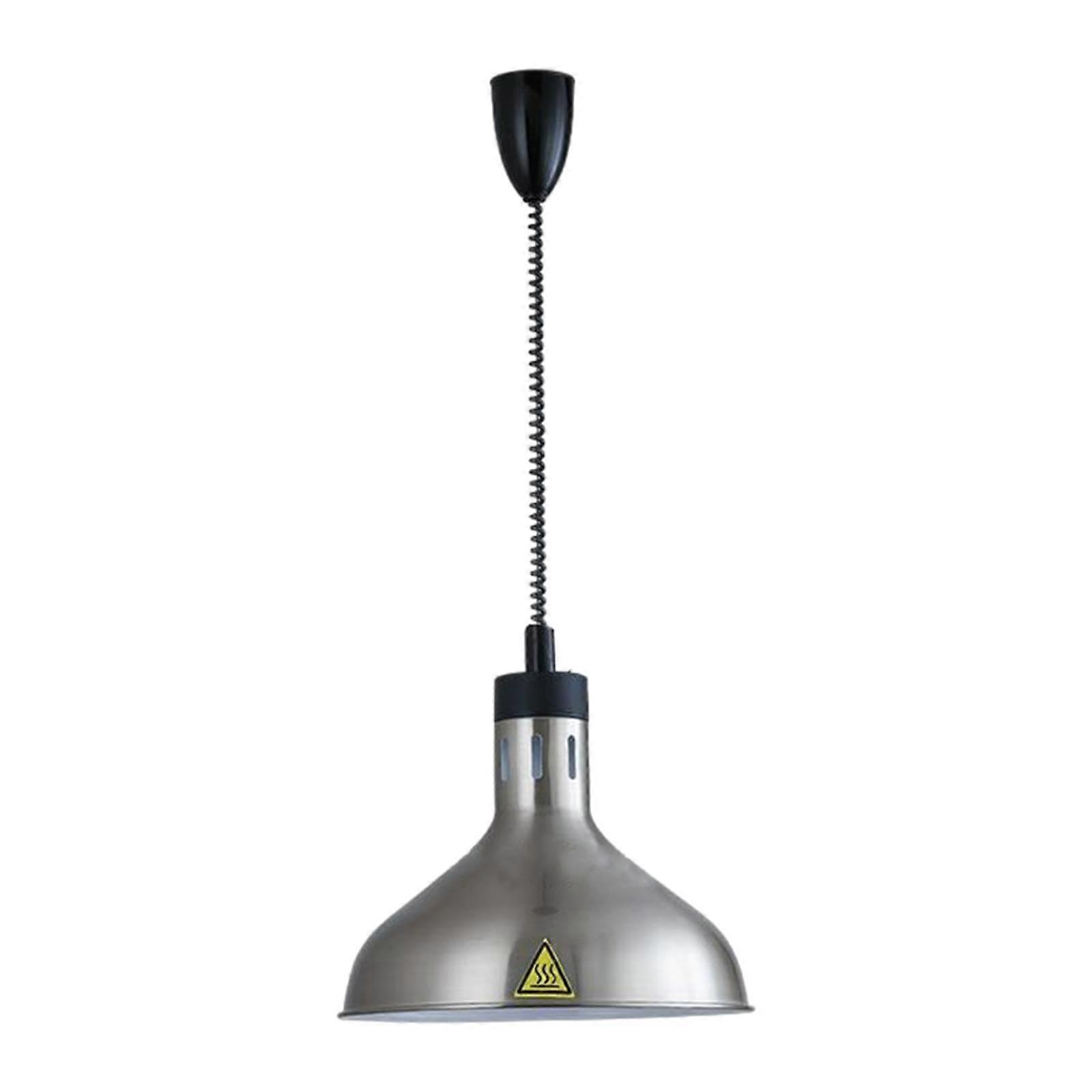 Buffet Heating Lamp, Retractable Hanging Warming Lamp for Hot Food, 275W Bulb Not Included, Argent B Model