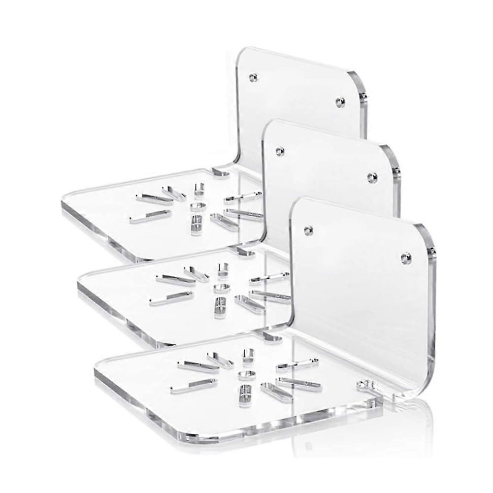 Acrylic Wall Shelf 3Pack, Universal Adhesive Shelf For Security Cameras, Baby Monitors, Speakers, Easy To Install