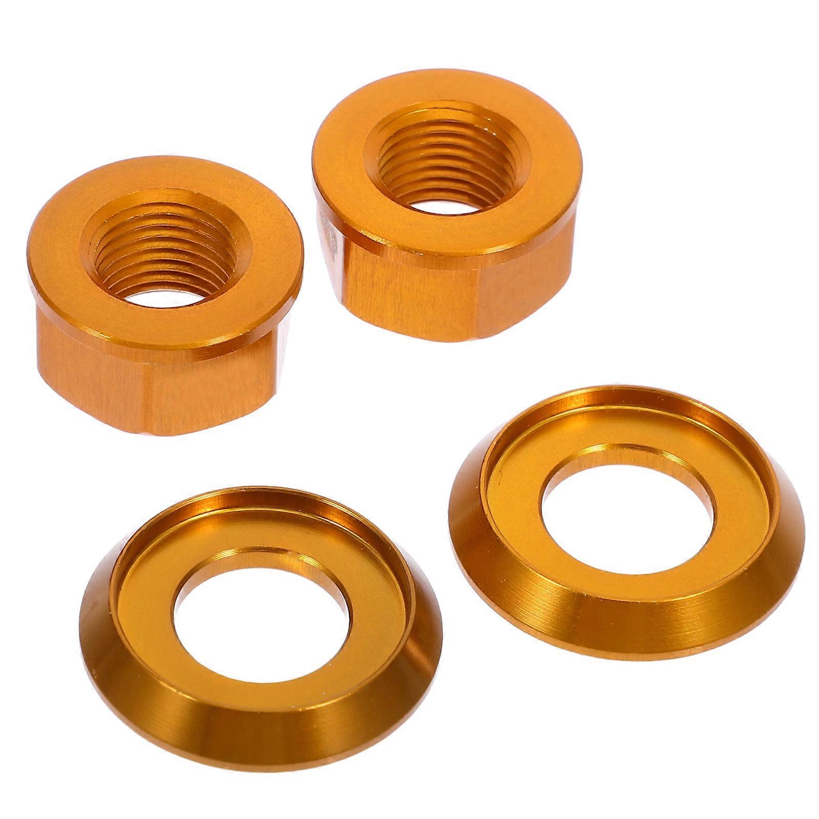 Aluminum Alloy Hub Nut Folding Fixed Gear Drum Nut for Fixing Use 2Pcs