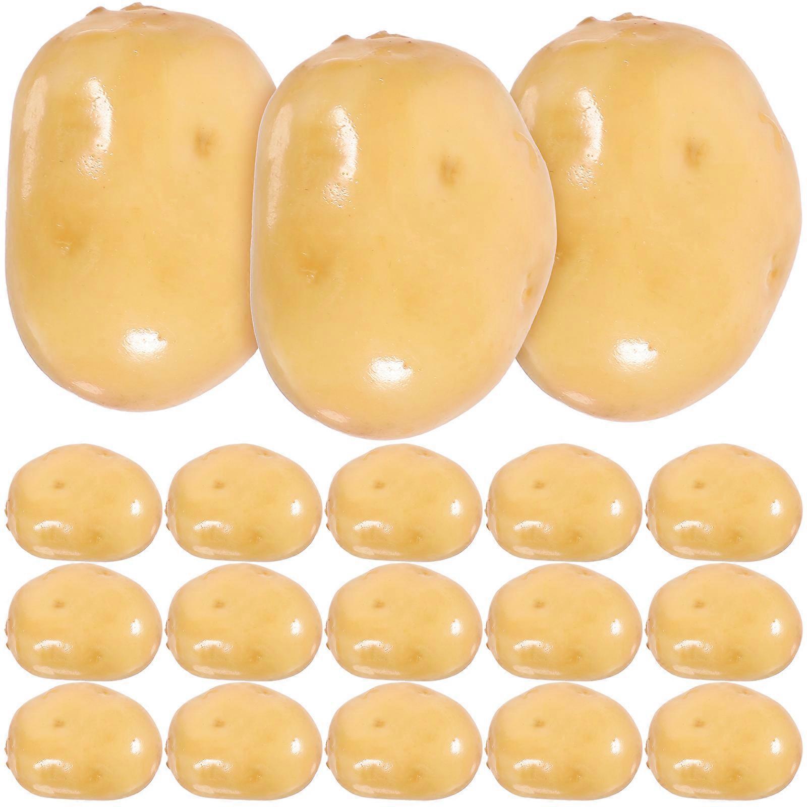 Fake Potato Props Potato Models for Decor 100Pcs Artificial Decoration
