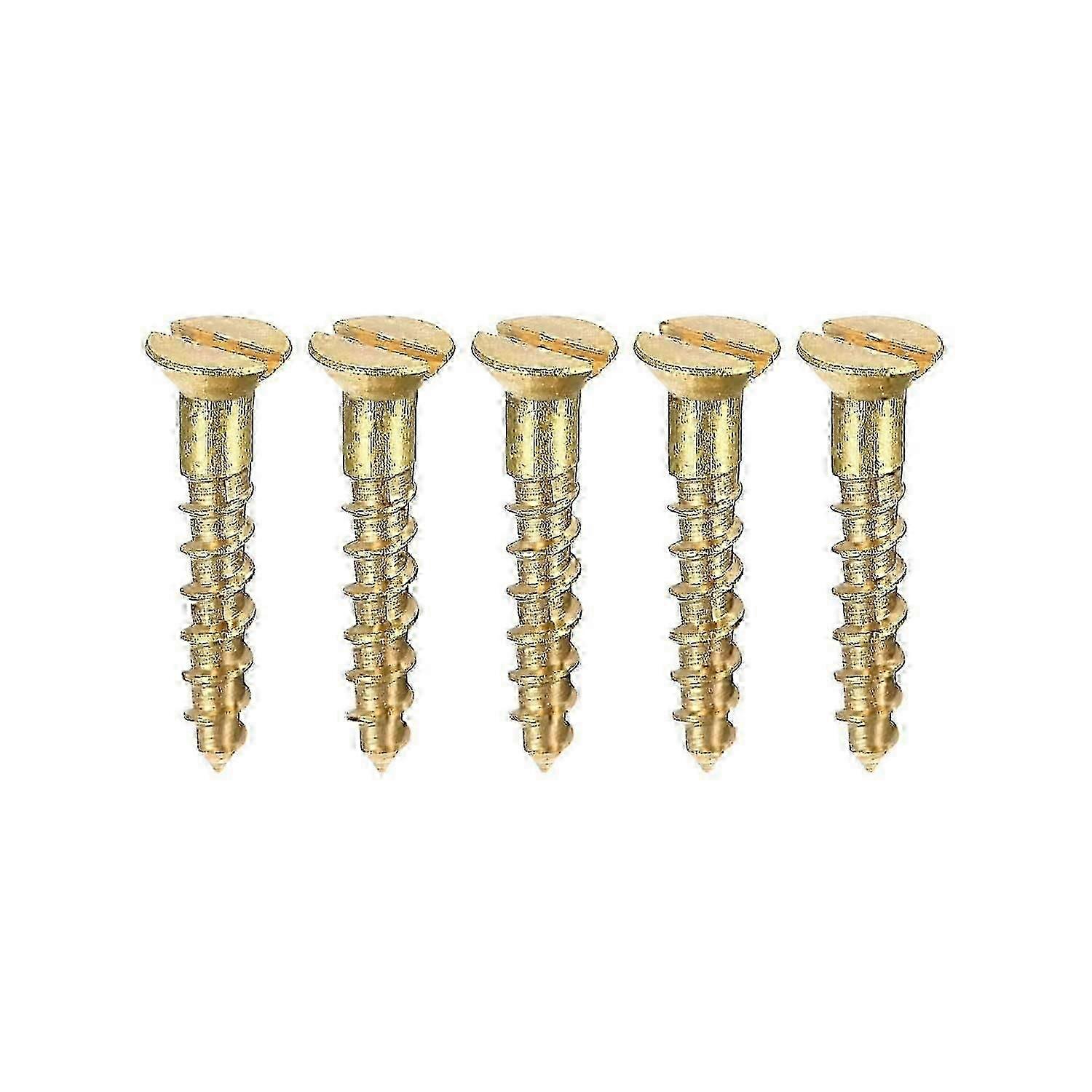 100 stk M2 x 12 mm flathode slissede messingskruer