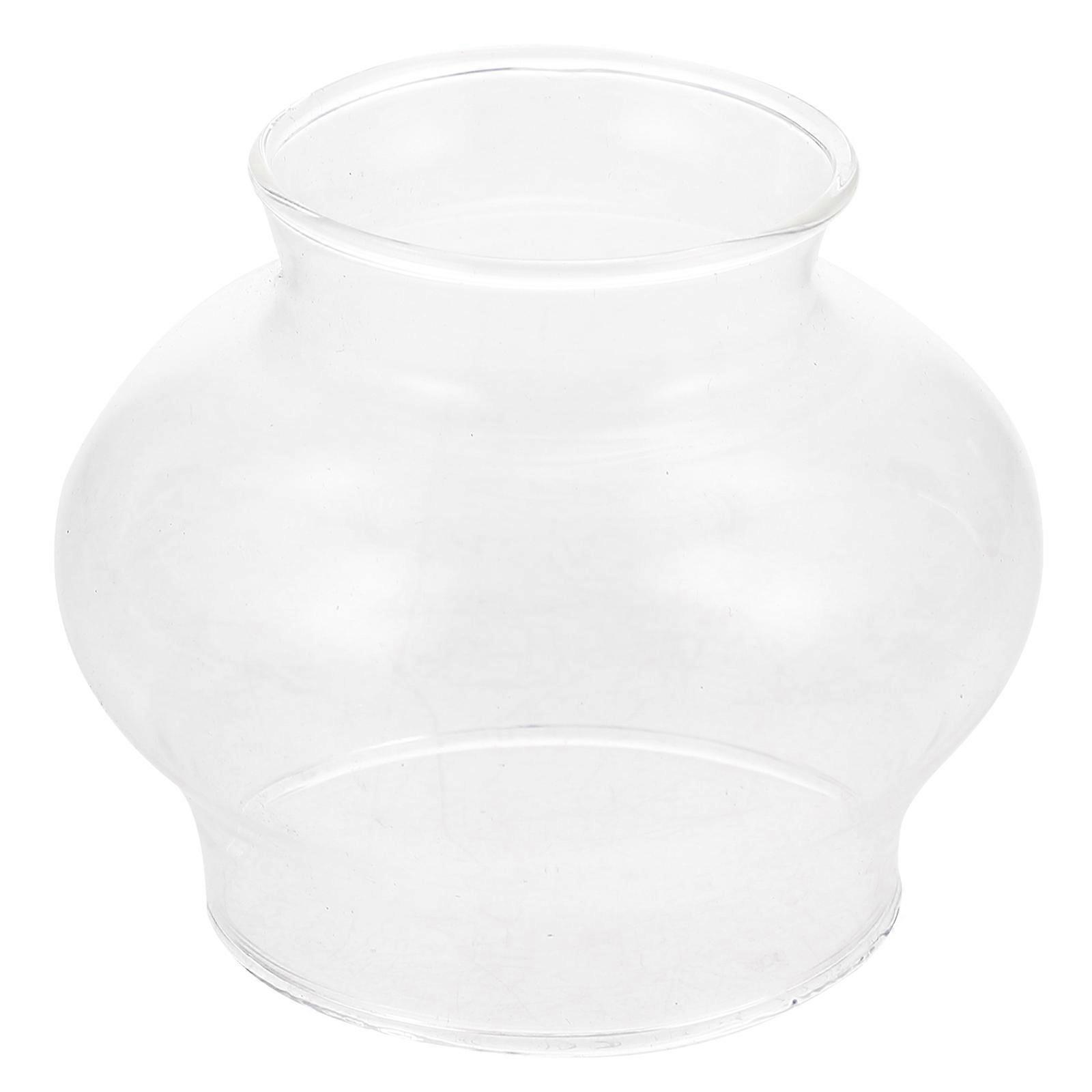 Oil Lamp Cover Transparent Buddhist Butter Lamp Protector Glass Decorative Diffuse Lighting For Home 1Set