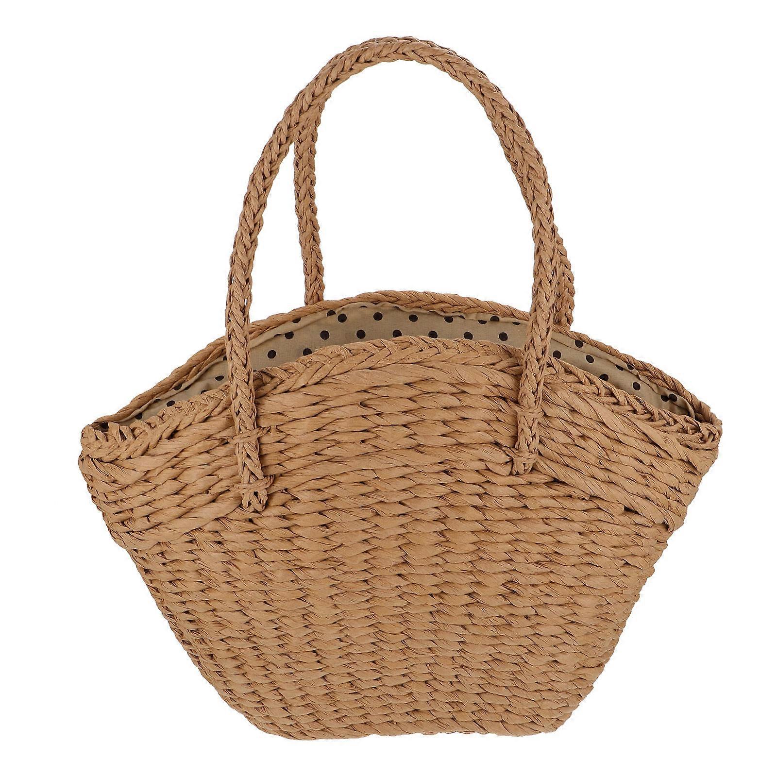 Large Handbag for Storage 2Pcs Practical Woven Shoulder Bag