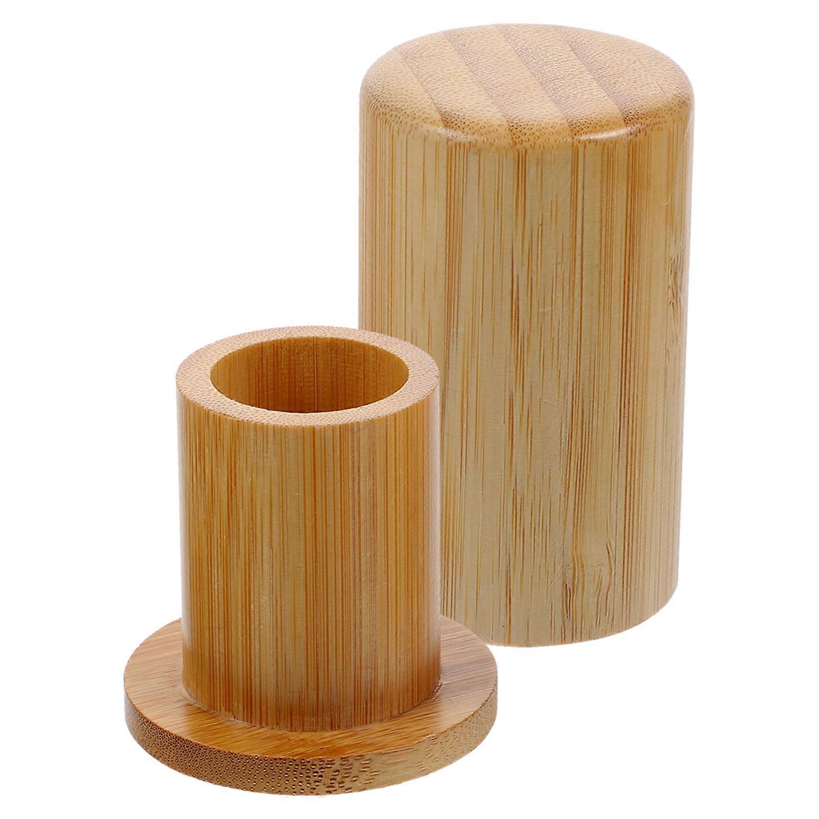 Portable Wood Toothpick Case Bamboo Toothpick Box Rectangular Shape Mealtime Beech Wood 8.50X5.50X5.00CM 1Pack