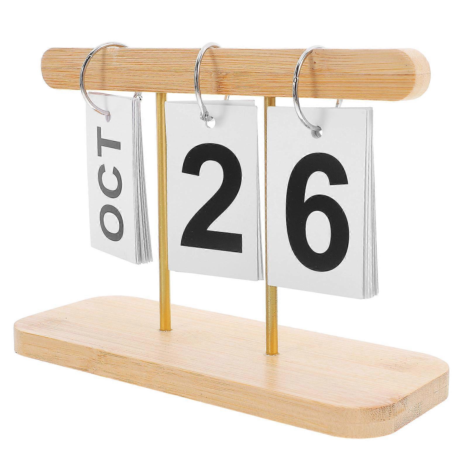Flip Perpetual Calendar Daily Desk Calendar 4Pcs for Household