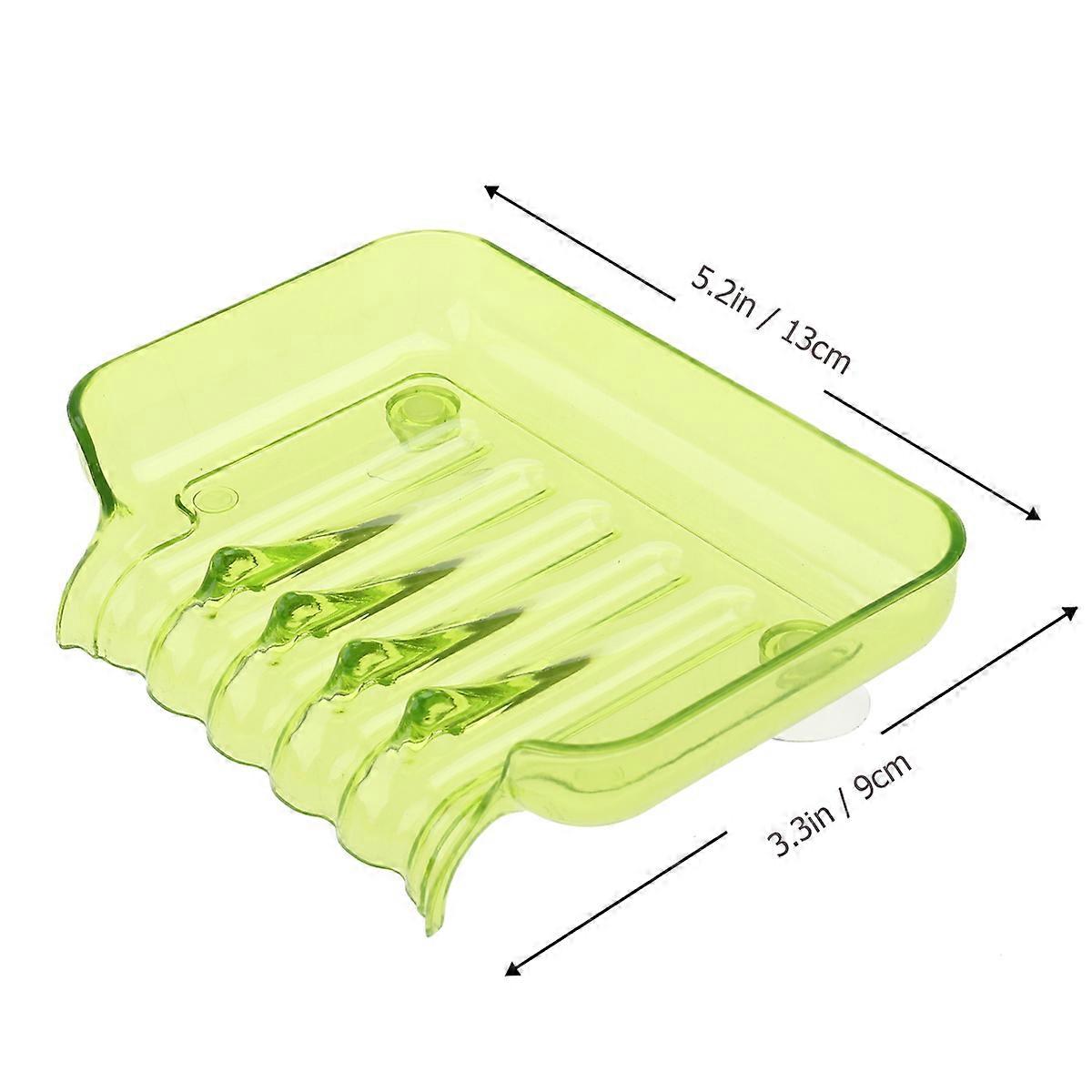 Soap Dish for Shower with Waterfall Holder and 2Pcs Suckers for Soap