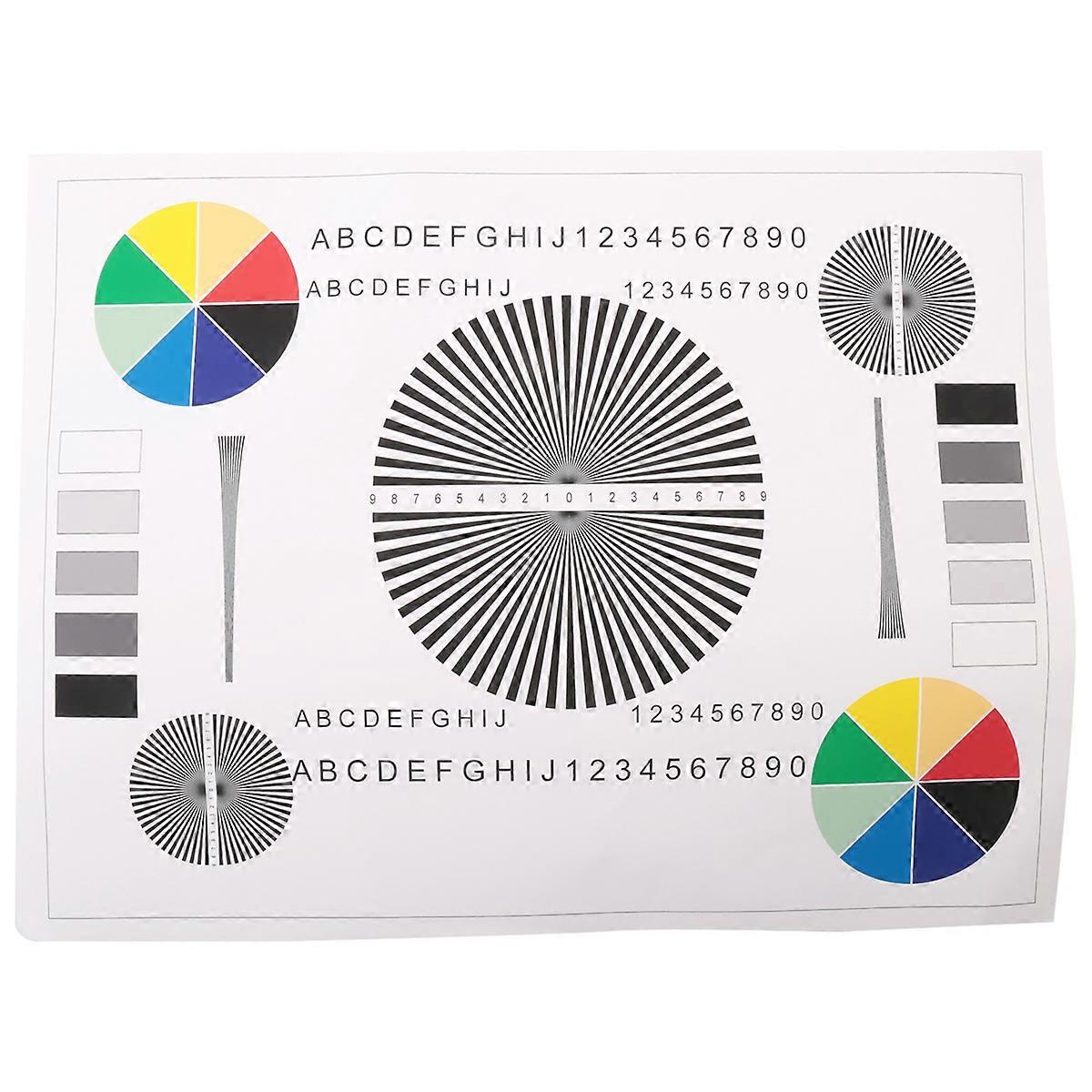  Lens Focusing Test Card Mobile Camera DV Surveillance Camera Test Chart HD (A3) 385x290x0.23mm