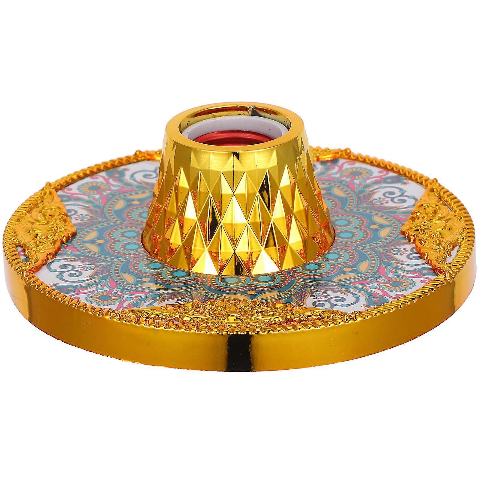 Light Bulb Fixture E27 Light Base for 2Pcs Gold Floral Pattern Ceiling Kit