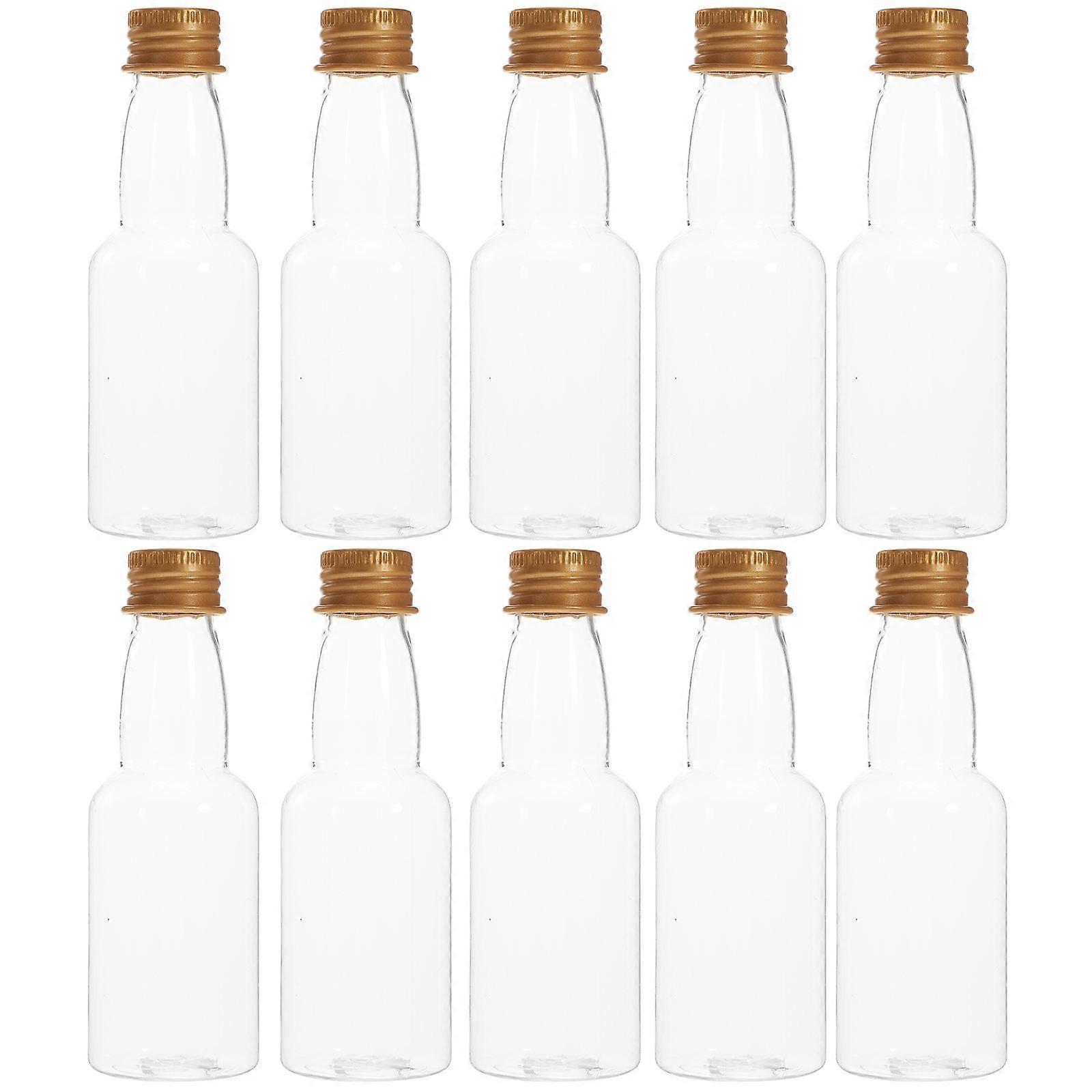 Reusable Miniature Bottle 25Pcs Travel Container For Friends Transparent Plastic Aluminium Flat Bottom Design