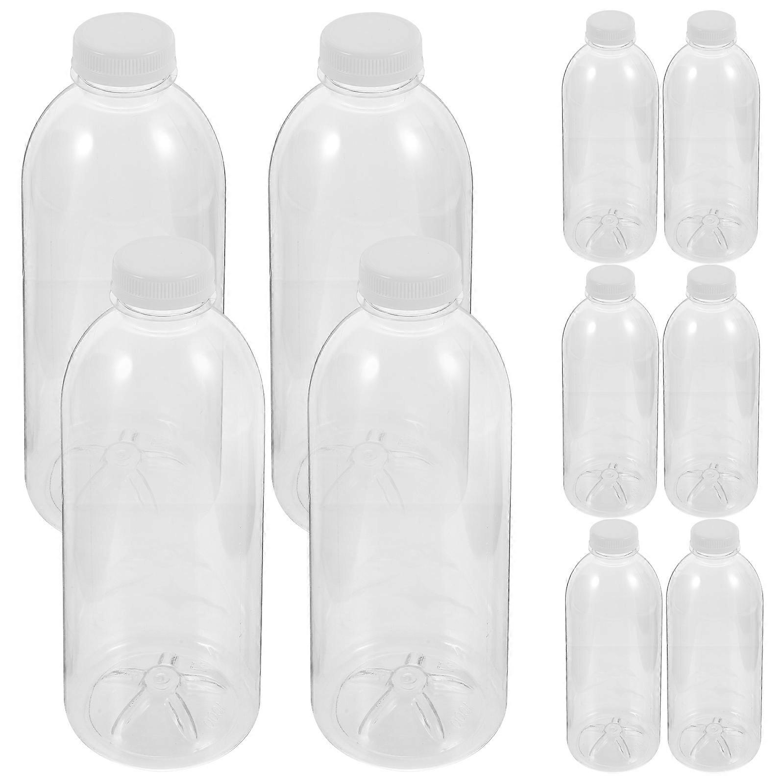 Plastikowa butelka na sok do użytku ogólnego, 350 ml, wielokrotnego użytku, szczelna, idealna na zewnątrz, 10 szt.