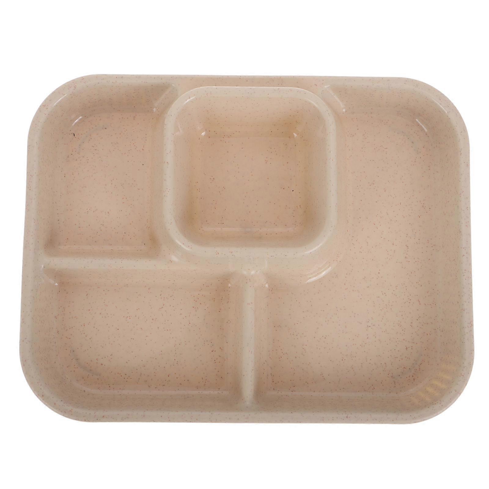 3Pcs Divided Plate for Dinner 4 Compartments Reusable Snack Serving Plates