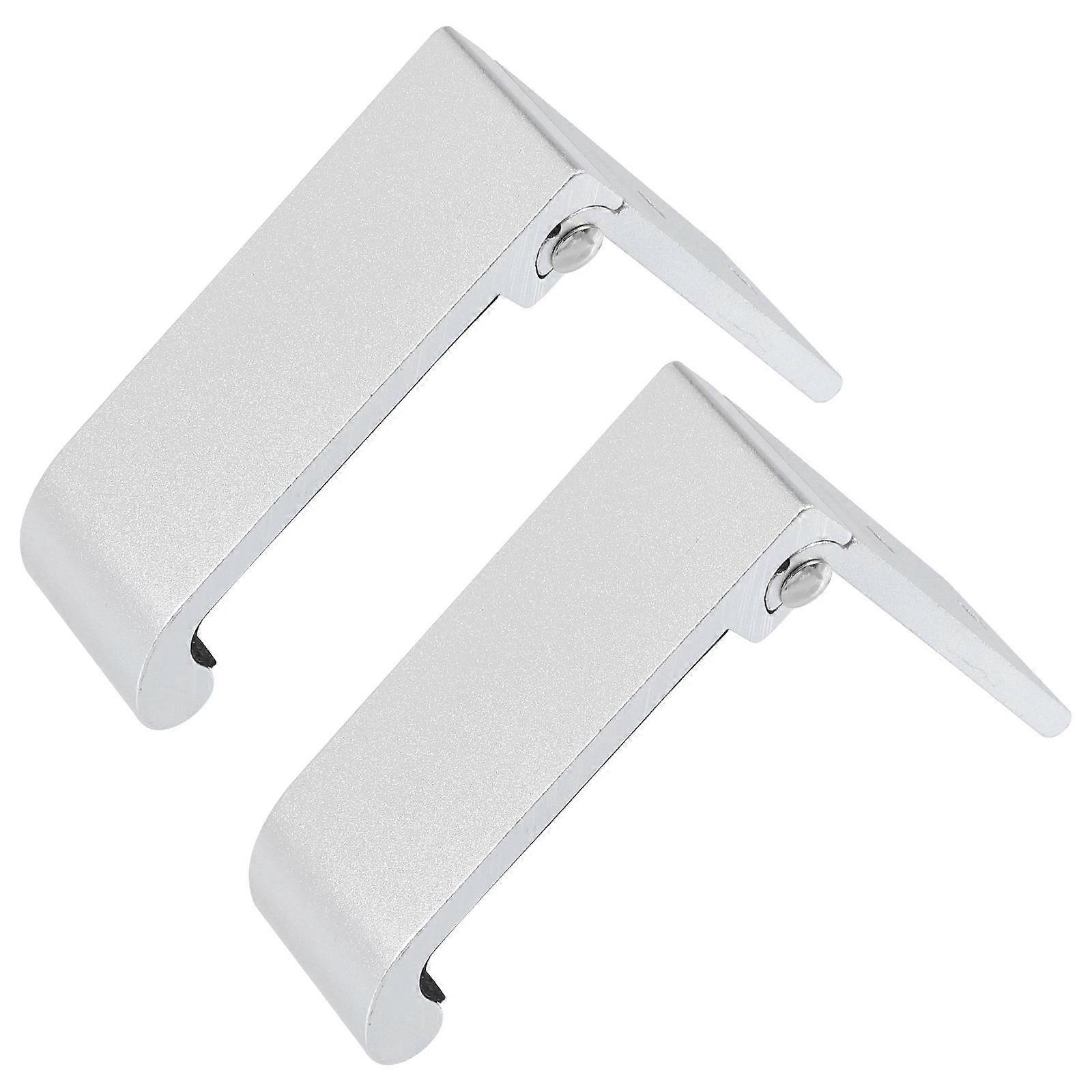 2 Pairs Foldable Wall Mounted Hooks Aluminium Alloy Design With Sponge Protection Pad Ideal For Organizing Keys Coats Kitchenware