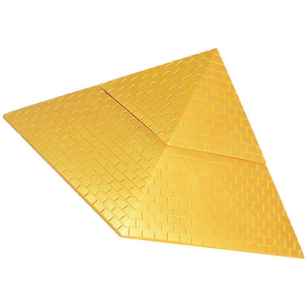 Pyramid Statue Pyramid Ornament Home Use Golden Resin Craftwork Teaching Prop 1Set