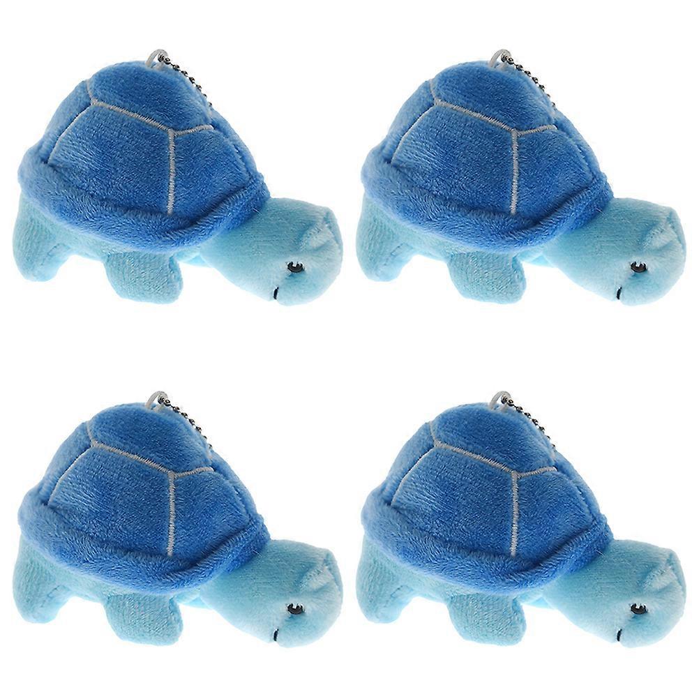 Stuffed Animal Keychain Charm 20 Pcs Turtle Hanging Ornament For Kids Daily Use Blue Plush Material