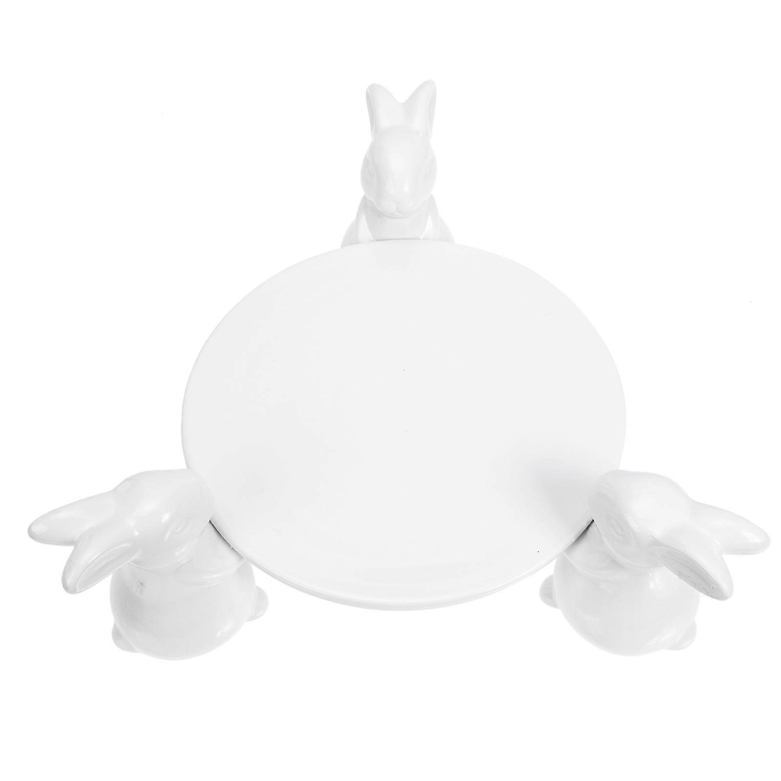 White Ceramic Tray For Catering Use Perfect For Serving Salad At Parties 24.5x24.5x10cm 1Pcs