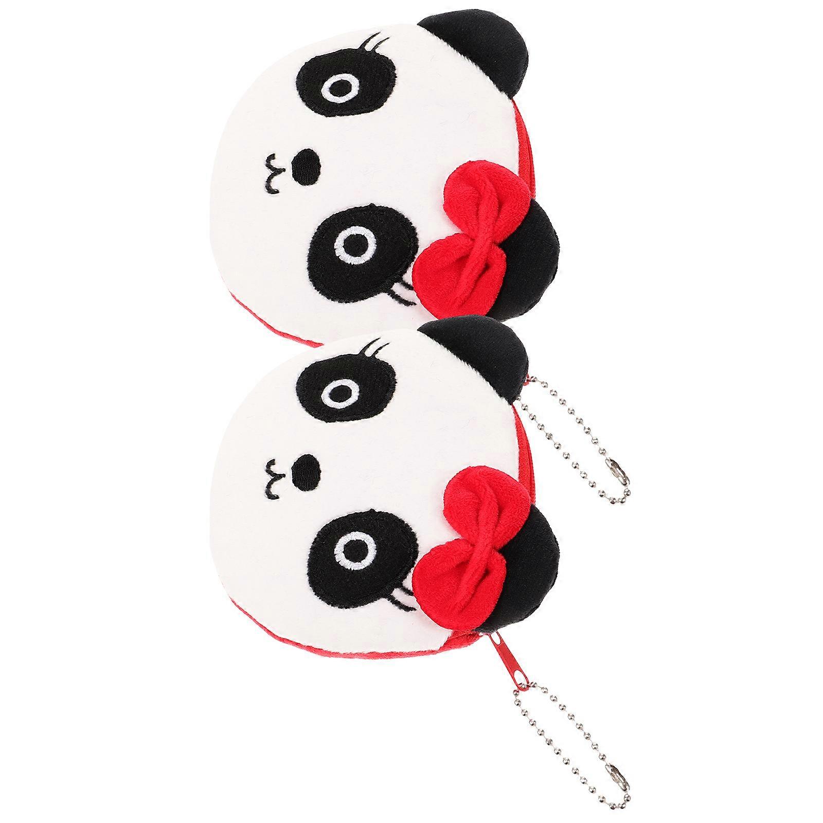 Cute Plush Small Wallet Zipper Wallet 2Pcs for Women Use