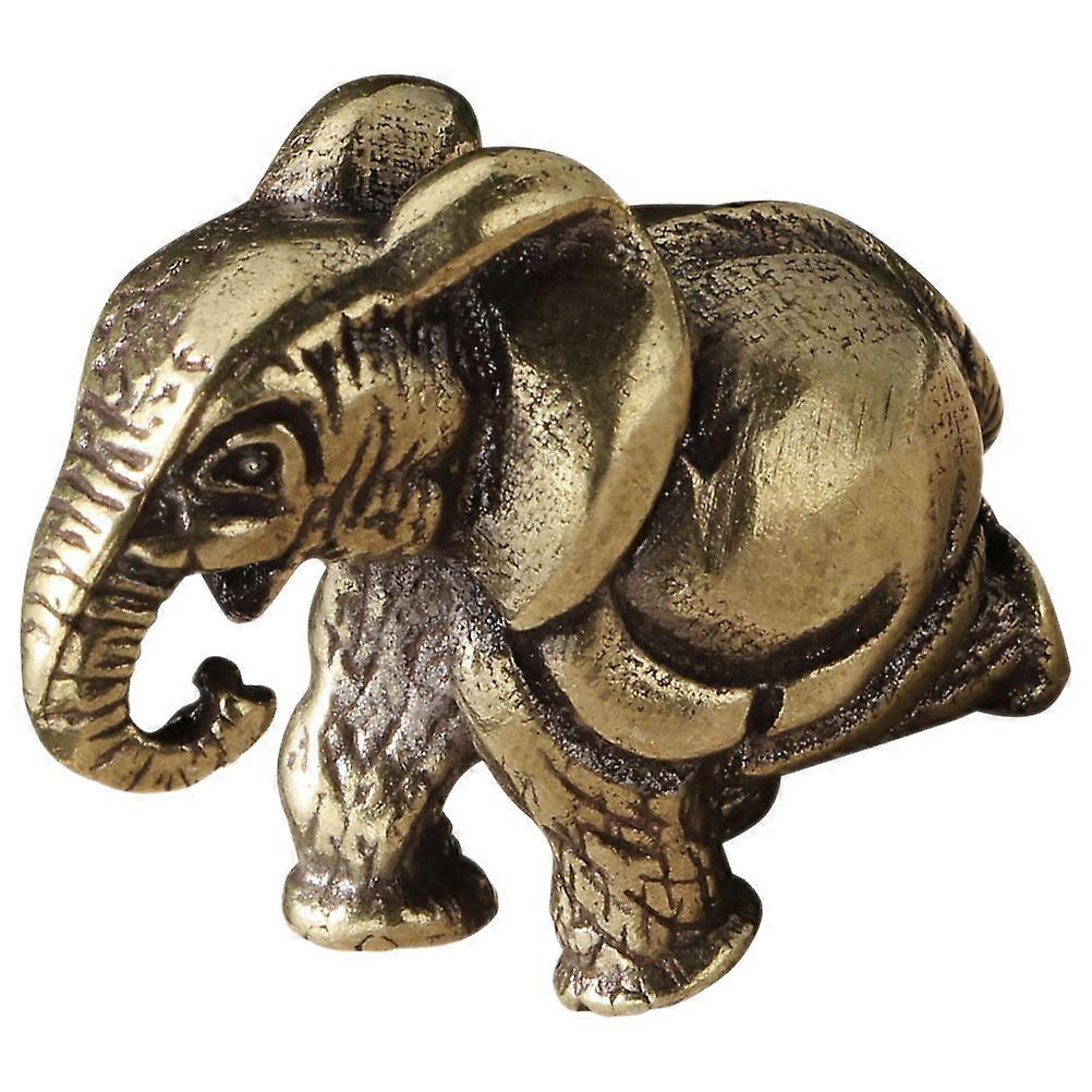 Brass Elephant Figurine Elephant Decor for Decor 5Pcs Handcrafted Statues