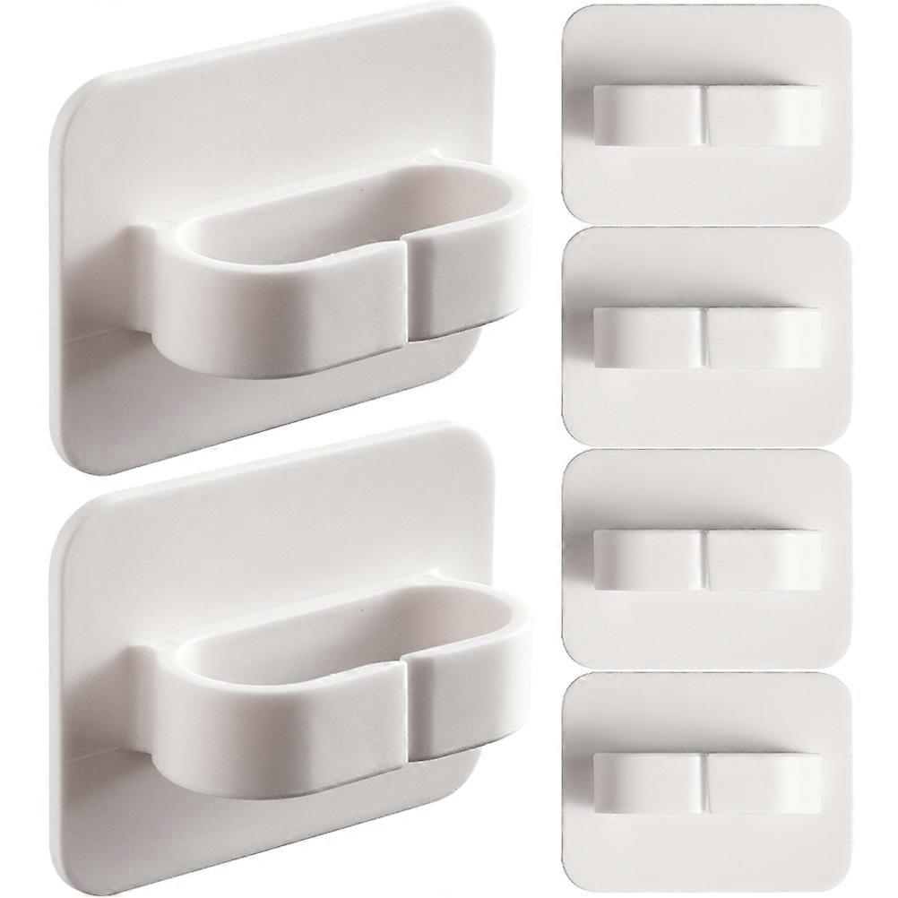 Plastic Wall Hooks Punch-Free Annular Hook for Hanging 30Pcs White