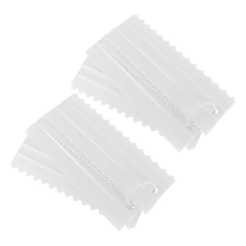 Cake for Fondant Smoothing Plastic Decorating Comb 8Sets White