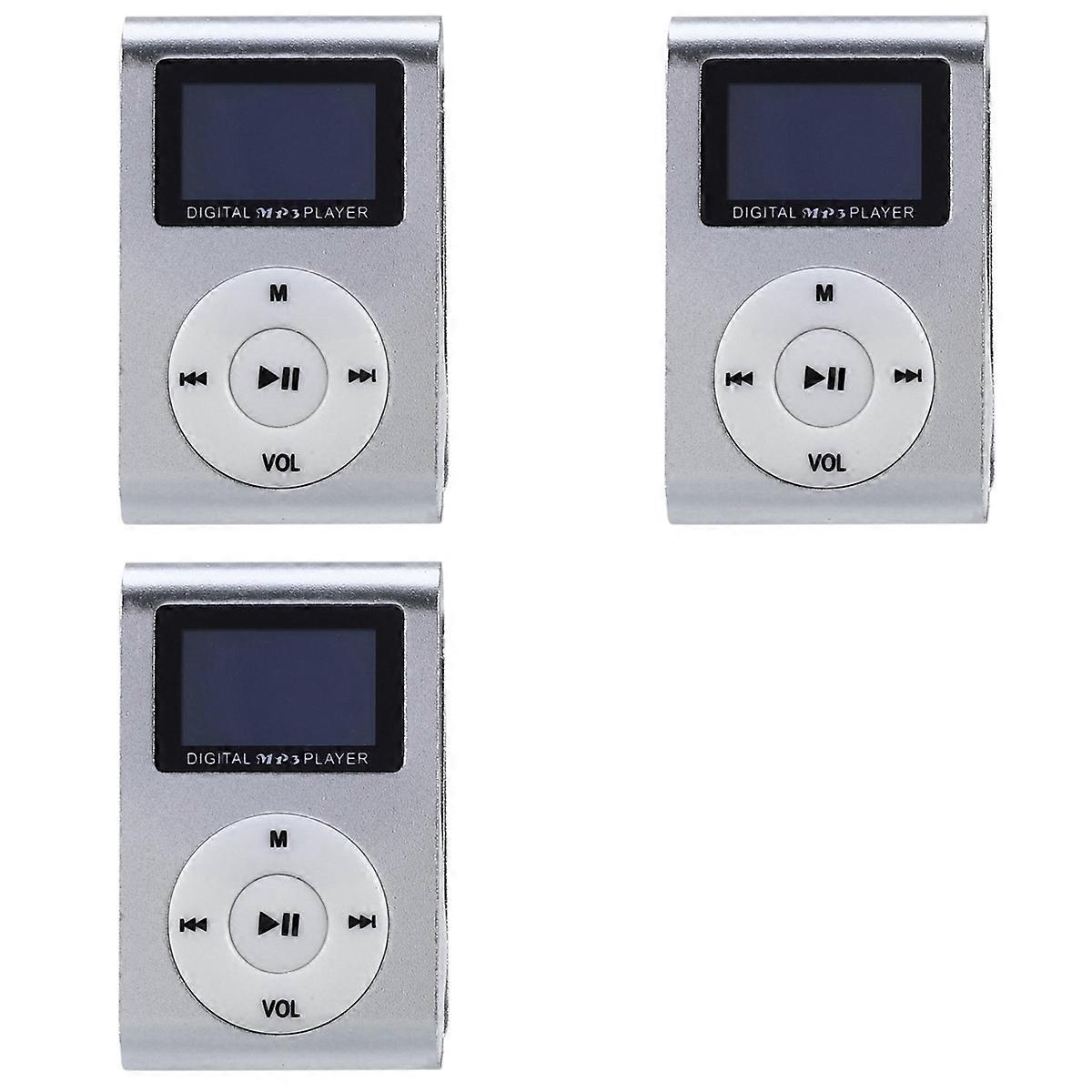 3X Mini USB Clip MP3 Player Video Screen Support 32GB Micro-SD TF Card