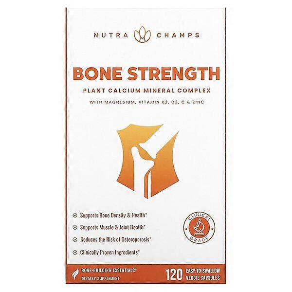 NutraChamps, Bone Strength, 120 Easy-to-Swallow Veggie Capsules