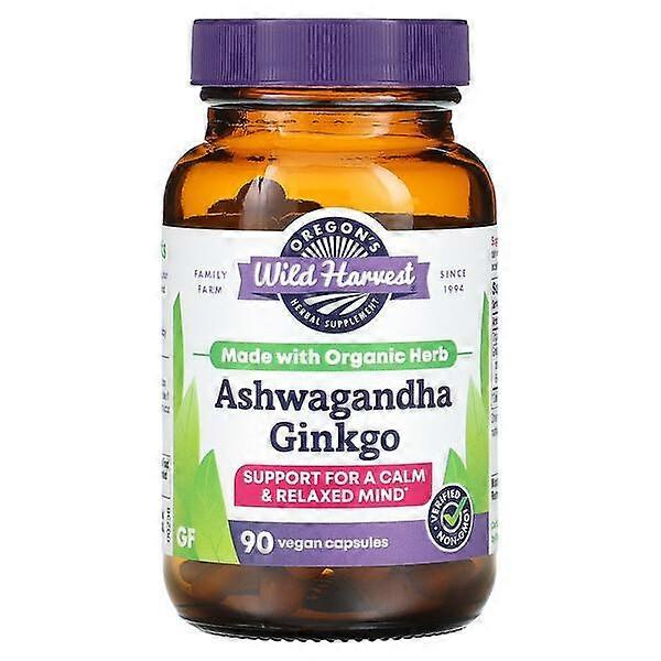 Oregons Wild Harvest, Ashwagandha Ginkgo, 90 Vegan Capsules