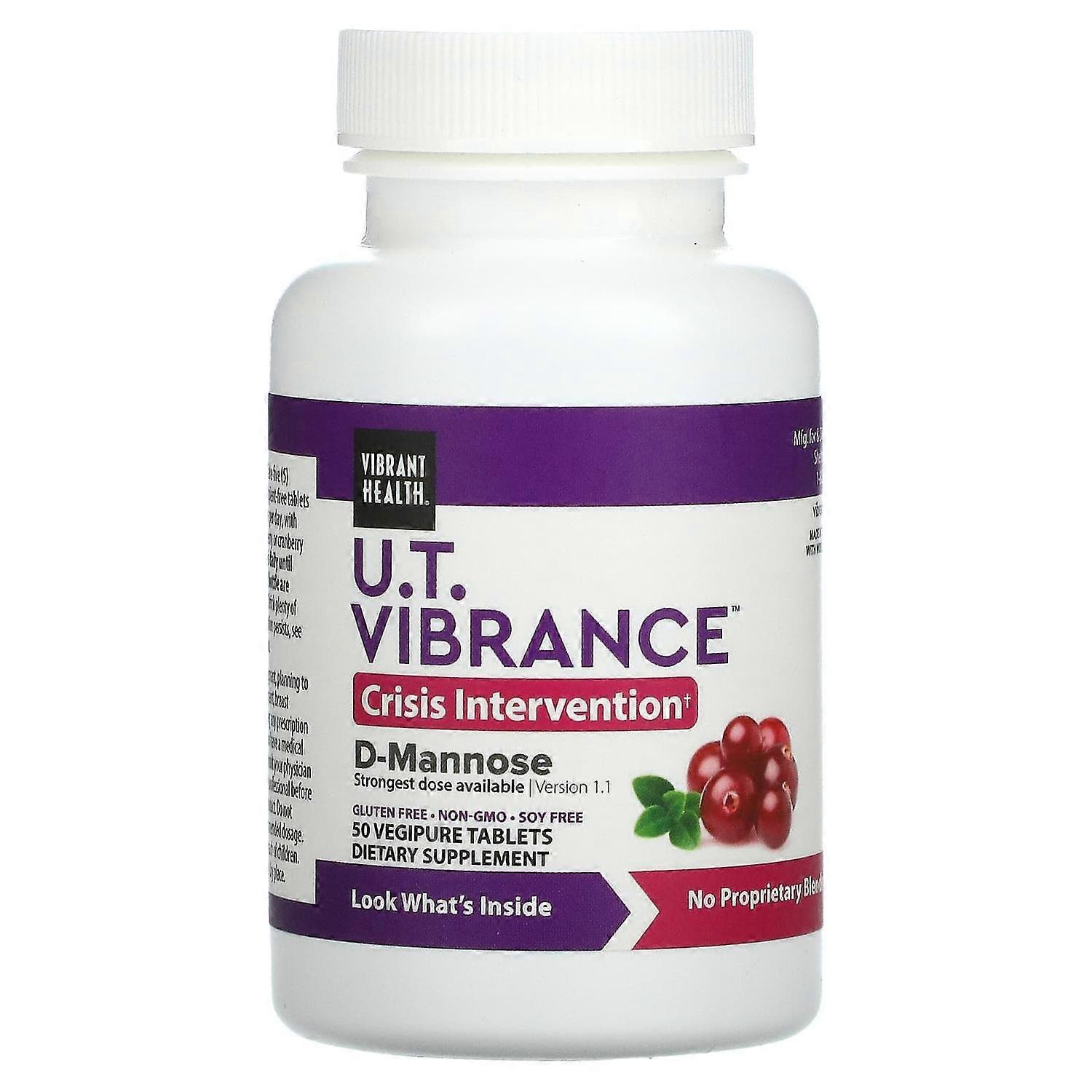 Vibrant Health, U.T. Vibrance, 50 Vegipure Tablets