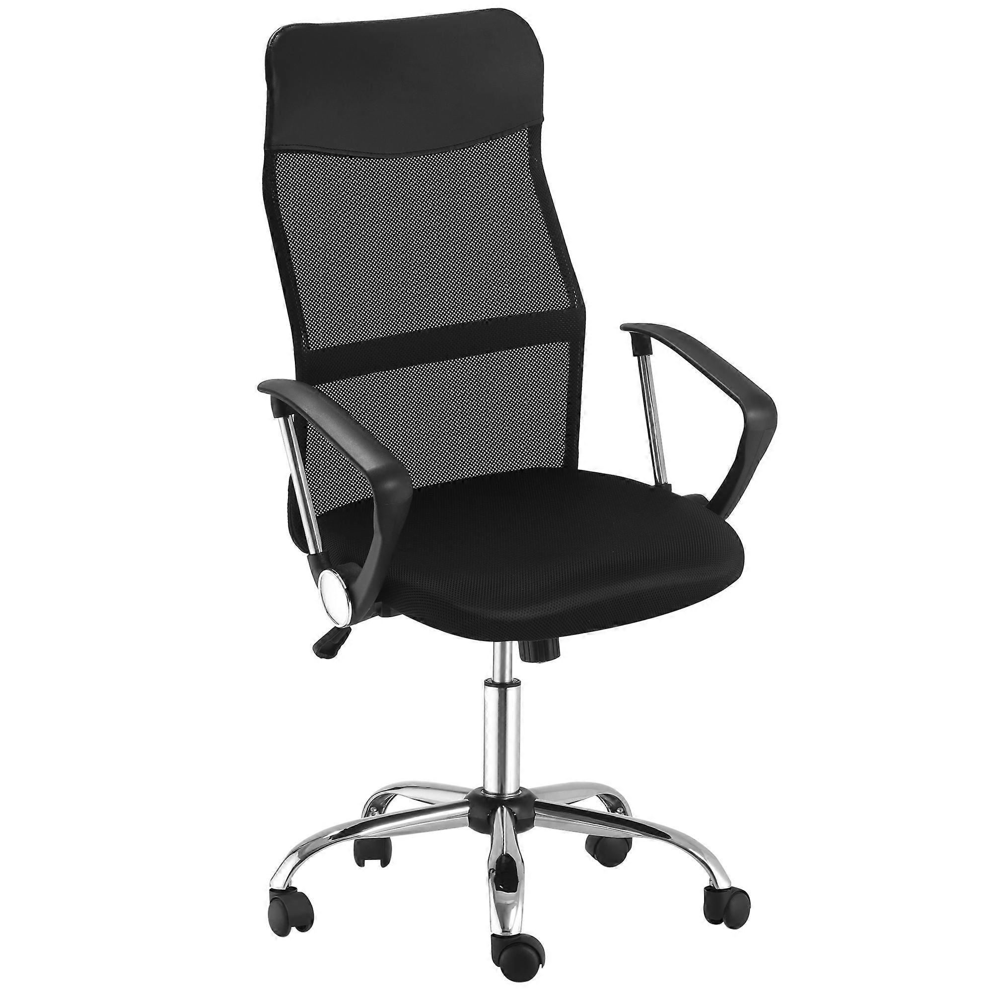 Black Ergonomic Mesh Office Chair Height Adjustment Swivel Recline